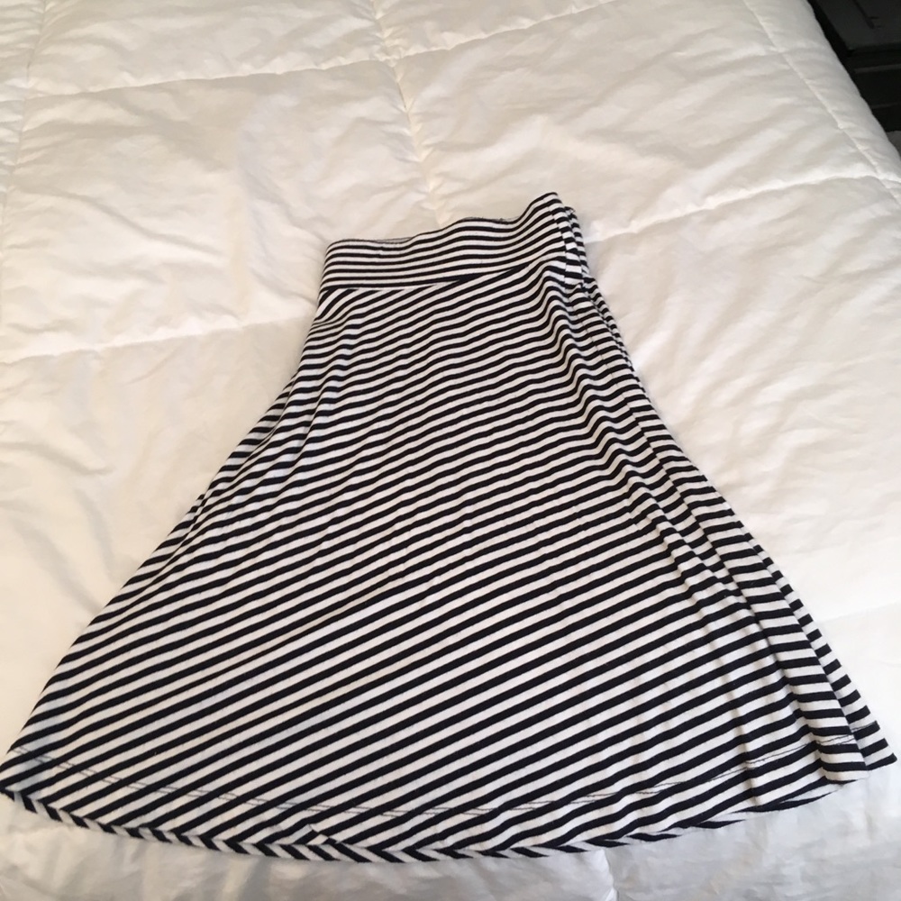 LOFT striped circle skirt LP